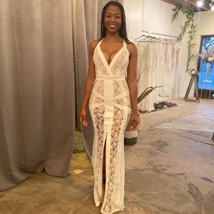 Lacey Nude Maxi Dress